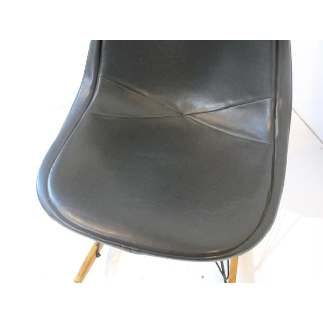 Early Eames Upholstered Wire Rocking Chair for Herman Miller For Sale In Cincinnati - Image 6 of 13