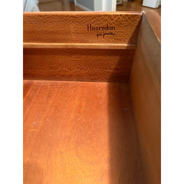 Vintage Henredon Heritage Walnut Italian Provincial 9-Drawer Lowboy With Mirror (5300 Series) For Sale In Chicago - Image 6 of 8