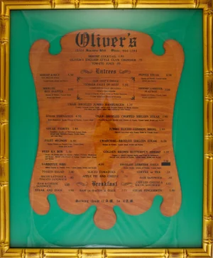 "Oliver's Miami Beach Menu Board"
