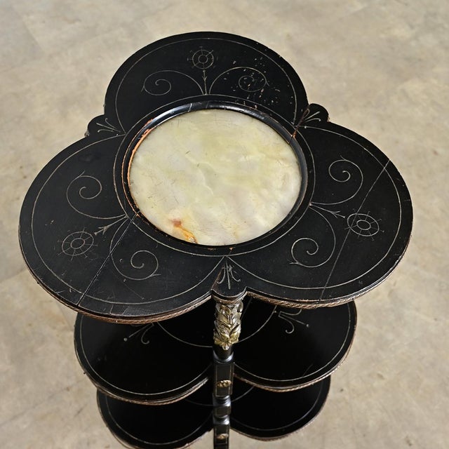 19th Century Napoléon III Etched & Ebonized Étagère For Sale - Image 14 of 16