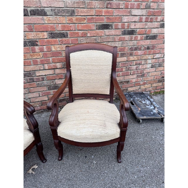 Late 19th Century 19th Century Regency Arm Chairs - Ready for Your Fabric For Sale - Image 5 of 13