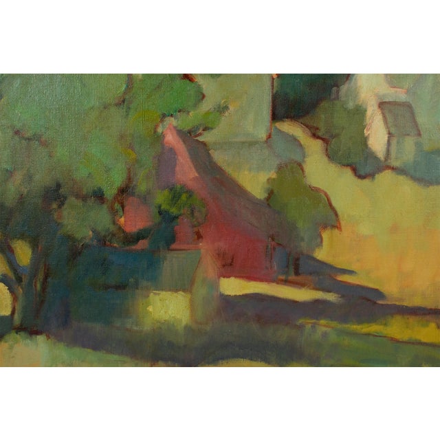 1950s In the English Countryside Oil on Canvas Painting by R. Boughton, Circa 1950 For Sale - Image 5 of 17