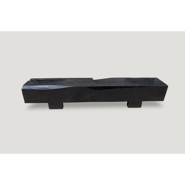 Andrianna Shamaris Charred Log Bench For Sale - Image 16 of 18