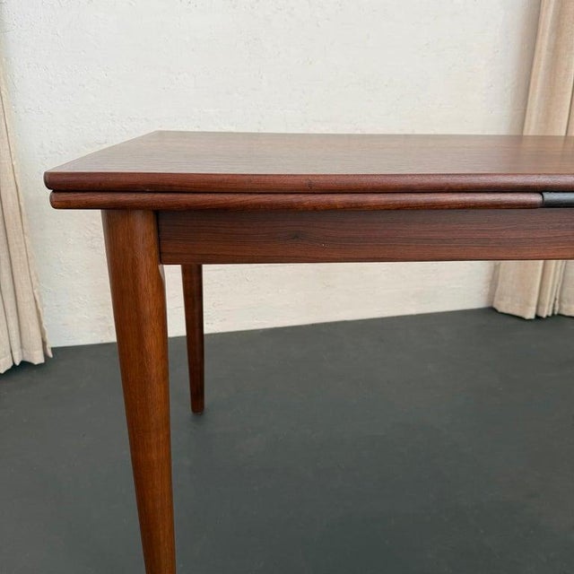 Auburn 1960s Scandinavian Modern Rosewood Extension Dining Table For Sale - Image 8 of 9