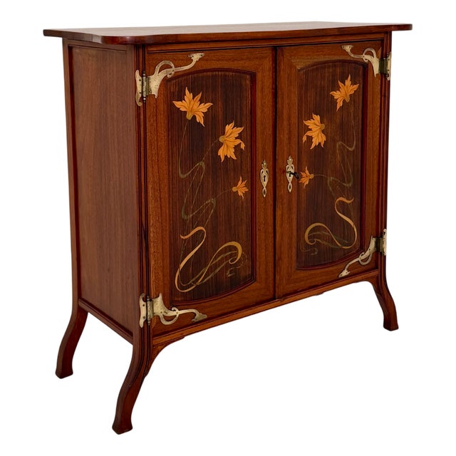 Art Nouveau Vertico Dresser with Flower Marquetry, France, 1905 For Sale