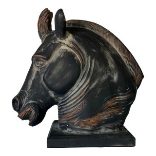 80’s Large Vintage Art Horse Sculpture For Sale