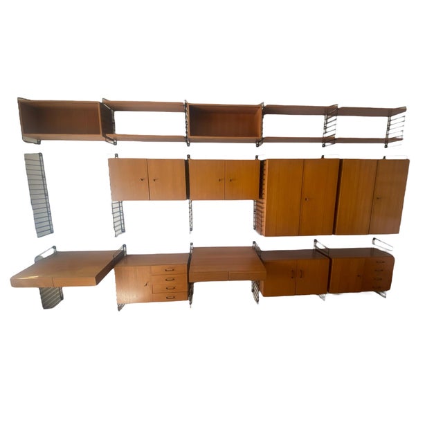 Teak Shelf Wall System by Tomado for Musterring, 1960s For Sale - Image 4 of 18