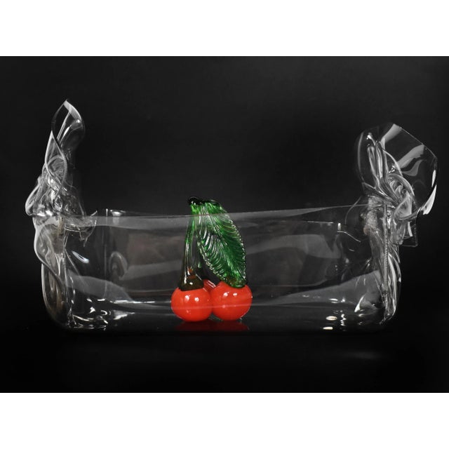 Vintage 1992 CT Design Acrylic Lucite Bow Twisted Bowl For Sale - Image 9 of 10