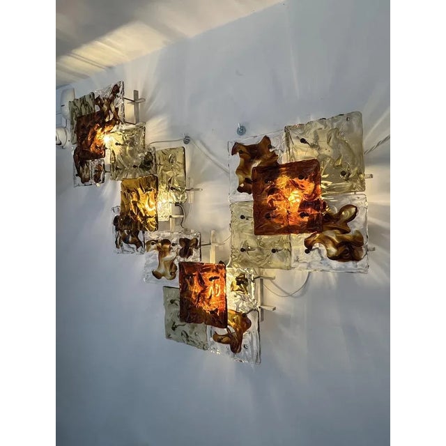 Modernist Patchwork Hand Blown Panel by Toni Zuccheri for Venini, 1970s, Set of 4 For Sale - Image 15 of 18