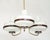 1960's Stilnovo Style Walnut and Brass Chandelier For Sale - Image 11 of 17