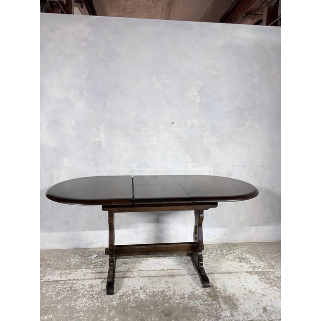 Vintage Elm Oval Extending Dining Table from Ercol For Sale - Image 5 of 13