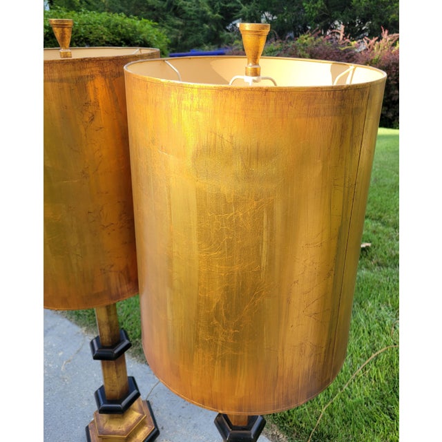Mid-Century Modern 1960s Oversized Rembrandt Reflector Lamps With Metallic Copper Shades For Sale - Image 3 of 15