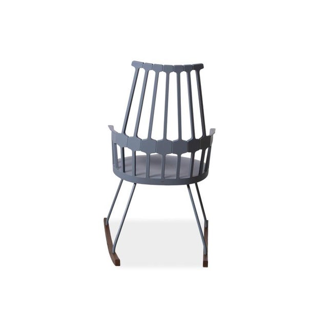 Comeback Rocking Chair in Wood and Blue Plastic by Patricia Urquiola for Kartell For Sale - Image 14 of 16