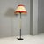 1940s Mid-Century Italian Modern Metal Brass and Beige and Red Fabric Floor Lamp, 1940 For Sale - Image 5 of 12