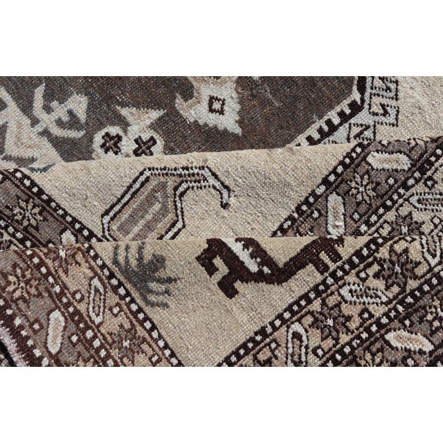 Mid 20th Century Persian Ardebil Carpet With Three Octagon Medallions & Stylized Tribal Motifs 9'2 X 12'9 For Sale - Image 11 of 13