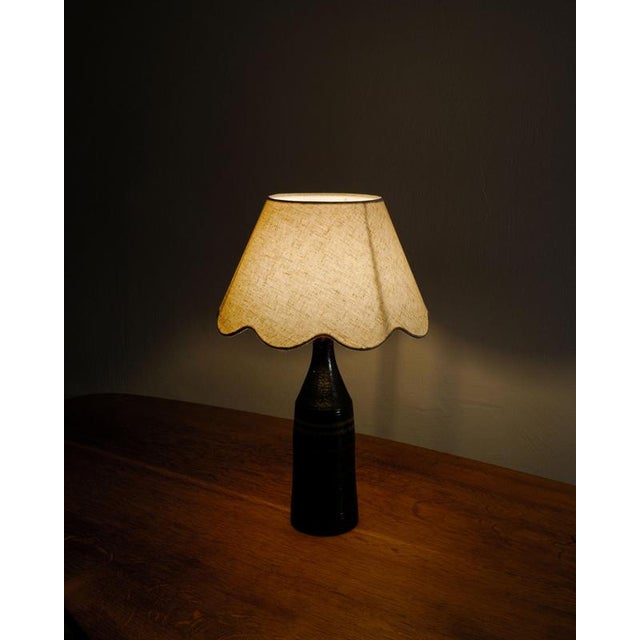 Swedish Mid-Century Stoneware Ceramic Table or Desk Lamp by Arthur Andersson, 1940s For Sale - Image 4 of 6