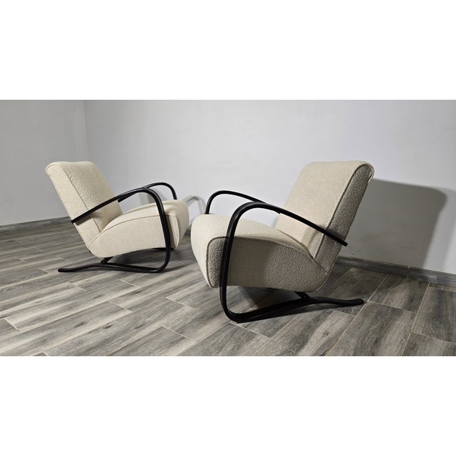 Set of H-269 Armchairs by Jindřich Halabala, 1940s For Sale - Image 11 of 11