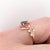 Contemporary Aaa London Blue Topaz Ring With Earth-Mined Diamond Accents in Solid 14k Gold, Size 6.75 For Sale - Image 3 of 9