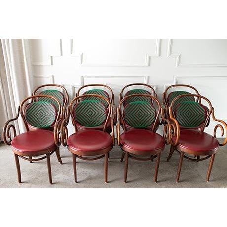 1990's Cafe Armchairs by Shelby Williams Industries in the Style of Micheal Thonet , Set of 8 For Sale In Minneapolis - Image 6 of 17