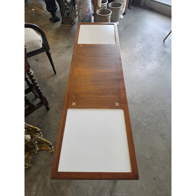 Mid 20th Century Rectangular Coffee Table With Laminate Insets by American of Martinsville For Sale - Image 10 of 14