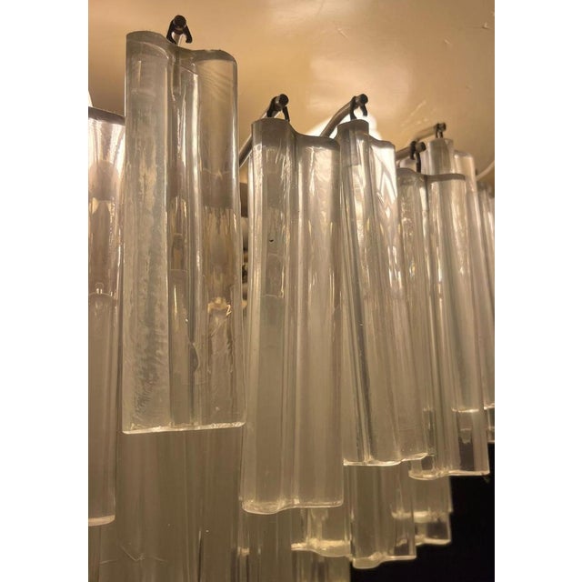 Venini Trilobi Chandelier in Murano Glass by Venini, Italy, 1960s For Sale - Image 4 of 9