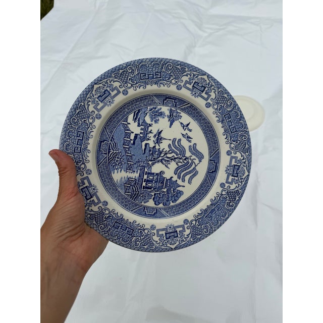Late 20th Century Blue Chinosierie China Wall Plates - A Set For Sale - Image 5 of 10