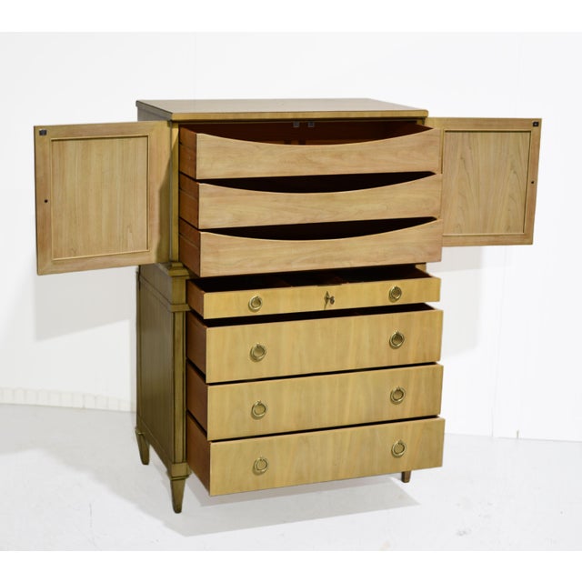 Mid Century Directoire Style Highboy Dresser by John Widdicomb For Sale In Chicago - Image 6 of 12