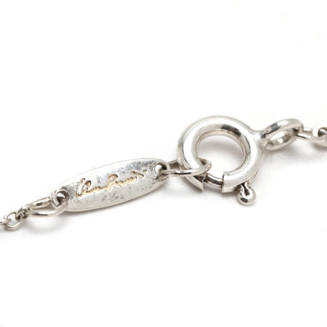 Tiffany & Co Elsa Peretti Large TeardropPendant Necklace, Sterling Silver, 24 In For Sale In Greensboro - Image 6 of 7