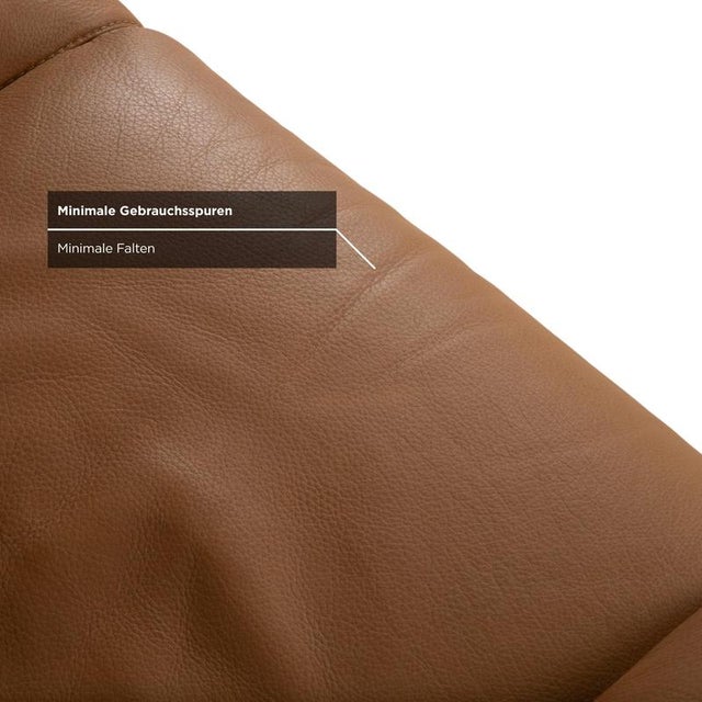 Cognac Leather 2-Seater Sofa from Natuzzi For Sale - Image 6 of 12