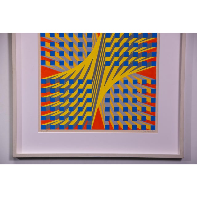Jan Van Den Abbeel, Projekt Y Geometric Composition, 1975, Gouache on Paper For Sale - Image 4 of 8