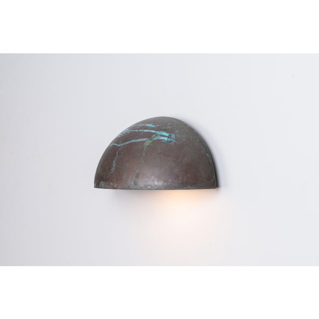 1980s Model 6650 Wall Lamp in Patinated Copper from Horn Belysning, 1980s For Sale - Image 5 of 11
