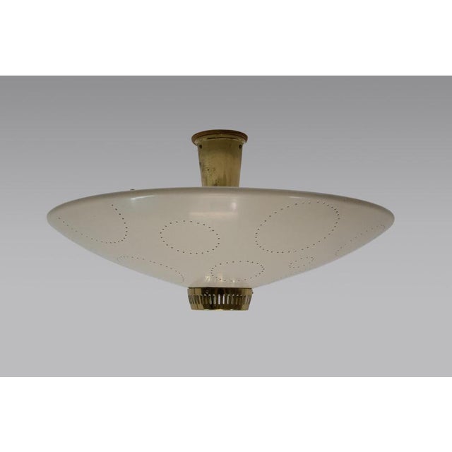 Swiss Flush Mount in Glass and Brass from Belmag, 1950s For Sale - Image 6 of 15