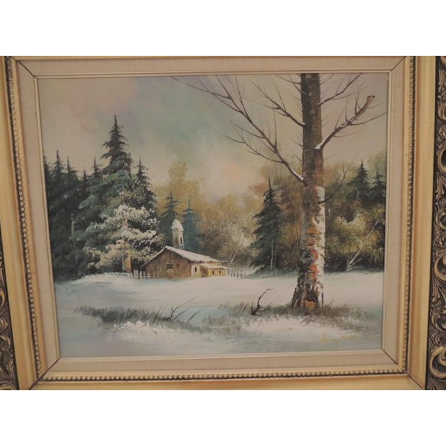 1960s Oil Painting by James Fuller "California School of Painters" Landscape Scene For Sale - Image 4 of 7