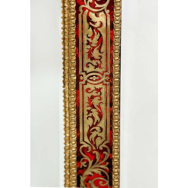 Wood 19th Century Swedish Verre Églomisé Mirror in the Taste of Burchardt Precht For Sale - Image 7 of 8