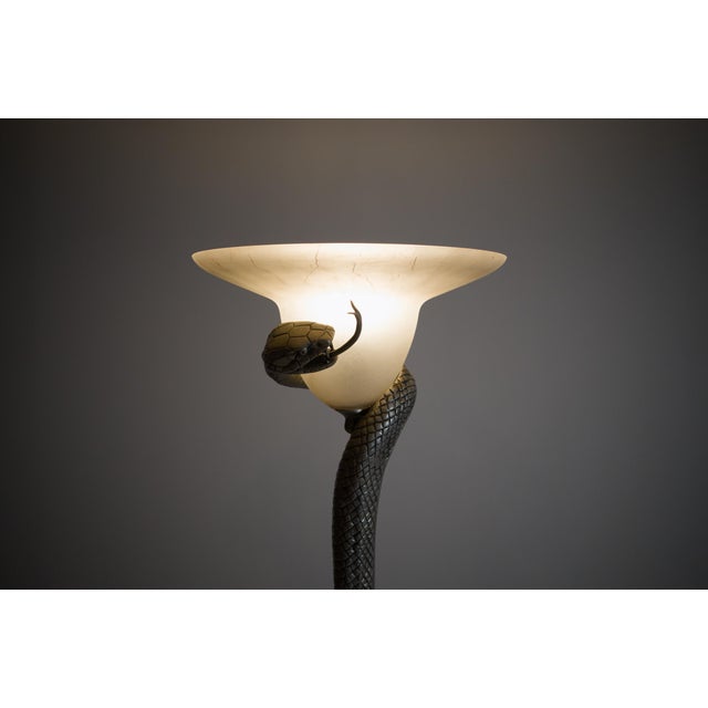 Art Deco Snake Floor Lamp, 1970s For Sale - Image 12 of 18