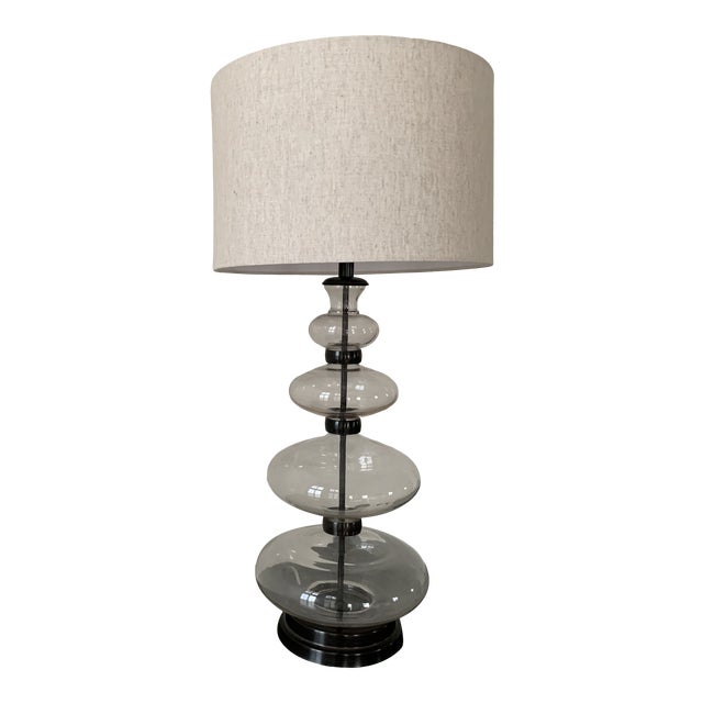 Pair Of Estelle Stacked Glass Table Lamp By Pottery Barn With