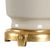 Complement your transitional or contemporary decor with this versatile 32" accent lamp. A warm antique gold leaf finished...