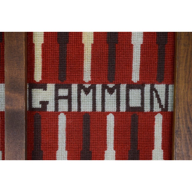 Late 20th Century Late 20th Century Hand-Needlepoint Backgammon Board For Sale - Image 5 of 6