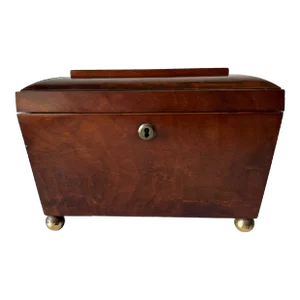 Early 19th Century Georgian Coverted Tea Caddy Jewelry Coffin
