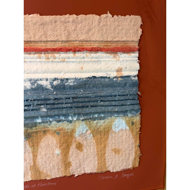 "Crypts at Khartoum" — Claudia Adel Swager | Original Handmade Paper Work | 1984 For Sale In Minneapolis - Image 6 of 7