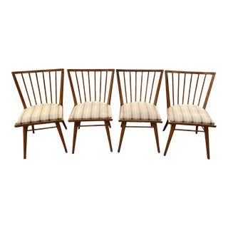 Four Conant Ball Mid Century Modern Birch Dining Chairs For Sale