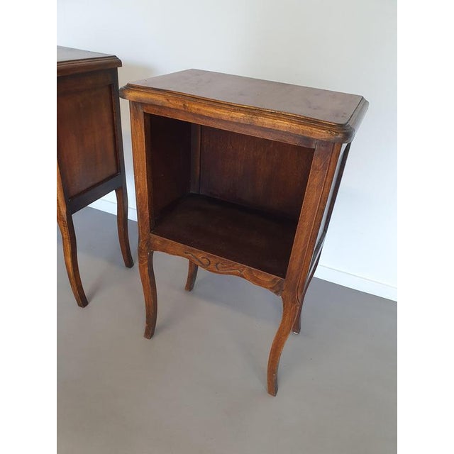 Brown Farmhouse Nightstands, Set of 2 For Sale - Image 8 of 11