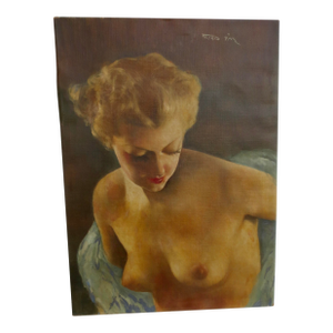Pal Fried Oil on Canvas Female Nude 1950s'