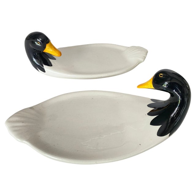 White Ceramic Duck Butter Dishes, France, 1970s, Set of 2 For Sale - Image 8 of 8