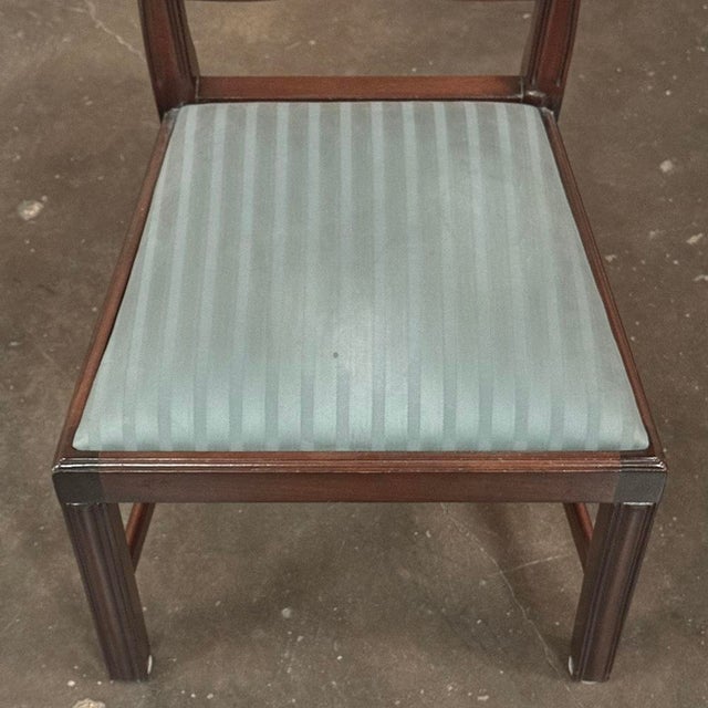 Set of 10 Edwardian Mahogany Dining Chairs Includes 2 Armchairs For Sale - Image 16 of 18