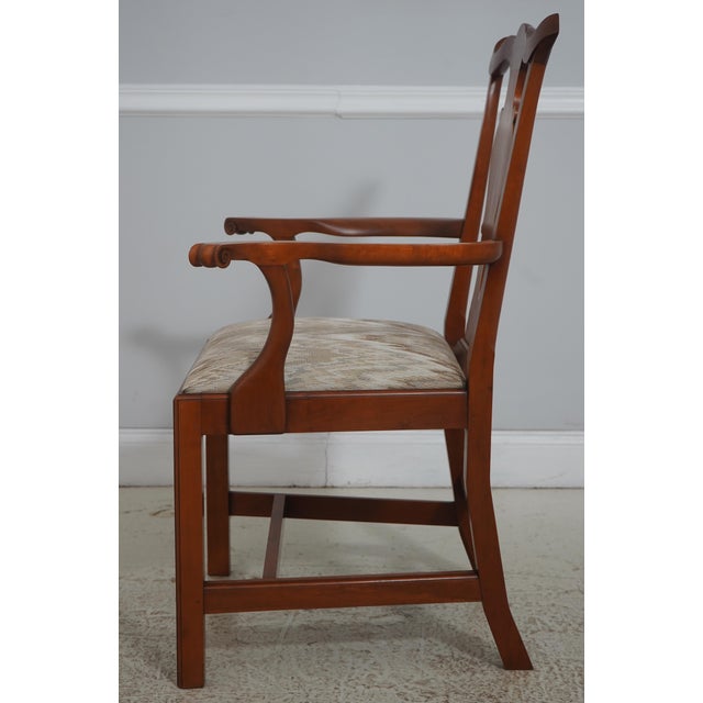 Chippendale Set of Eight Eldred Wheeler Cherry Dining Room Chairs For Sale - Image 3 of 18