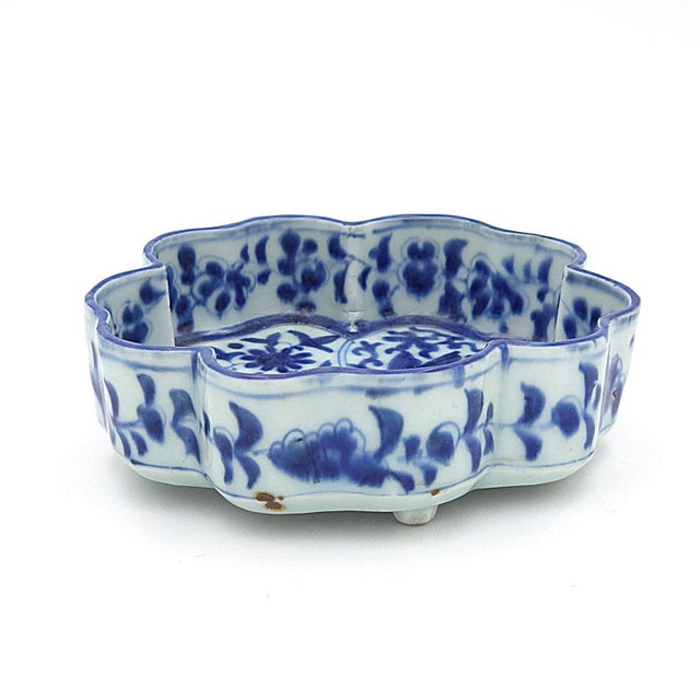 19th Century Blue and White Lobed Dish, Japan