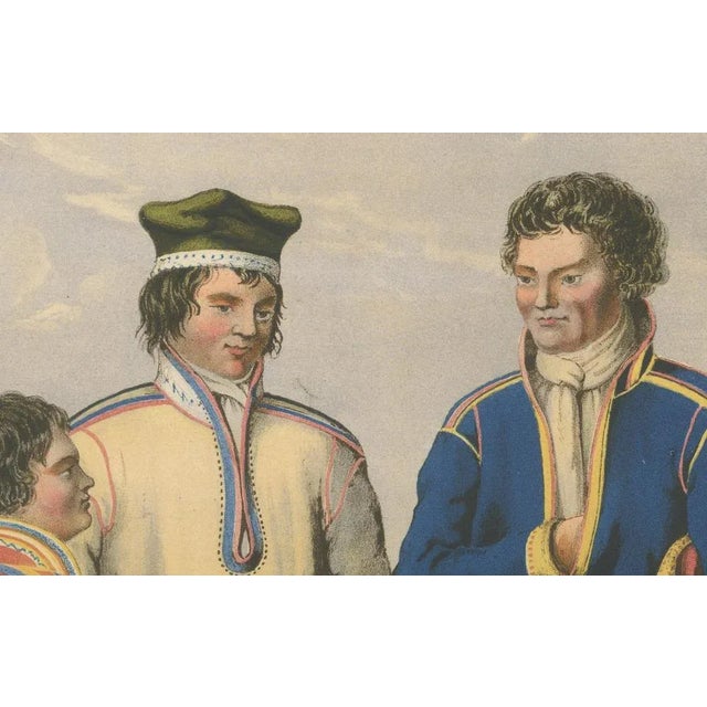 After Eckersberg, Norwegian Sámi Attire Summer Dress, Laplanders in Finnmark, 1860, Print For Sale - Image 4 of 10