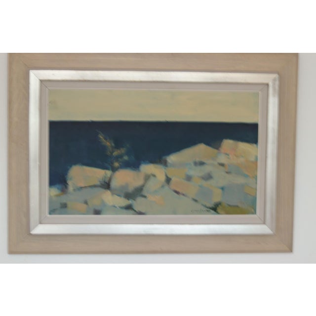 Arne Aspelin, Coastal Landscape, 1950s, Oil on Canvas, Framed For Sale - Image 14 of 18