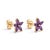 Not Yet Made - Made To Order Amethyst Flower Stud Earrings, Floral Style February Birthstone Studs - A Pair For Sale - Image 5 of 5
